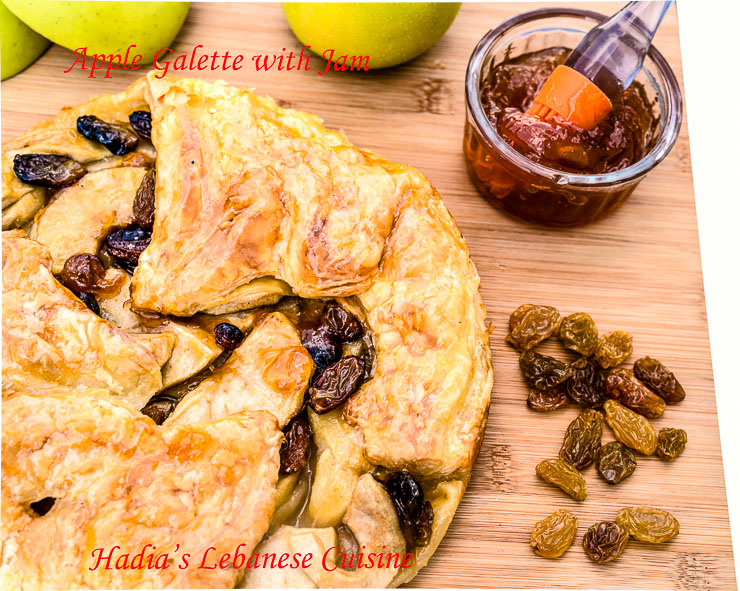 Apple Galette with Apricot Jam