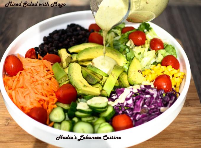 Mixed Salad with Mayo Dressing