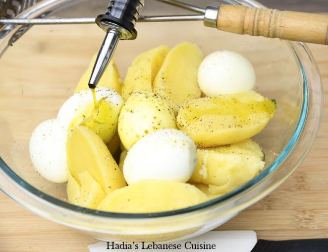 Mashed Potatoes and Hard-Boiled Eggs | Hadia's Lebanese Cuisine
