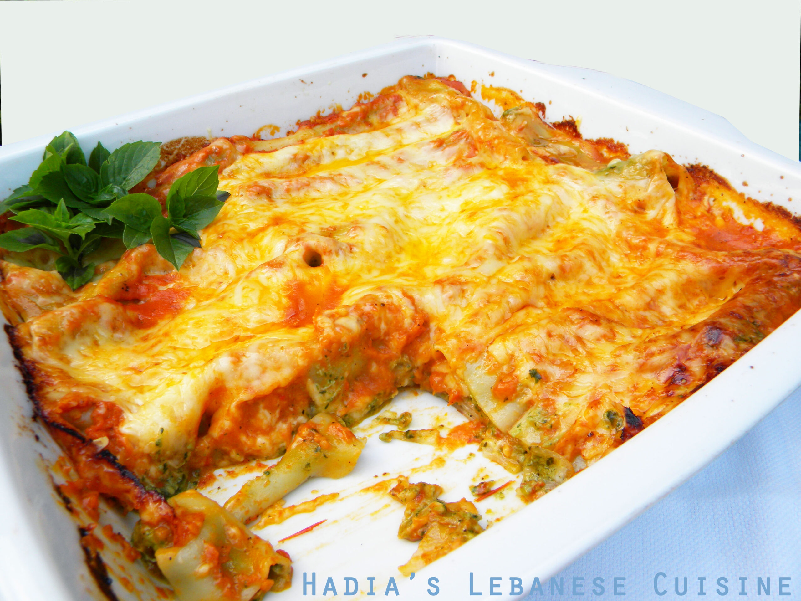 Chicken and Spinach Cannelloni