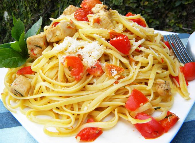 Linguine with Anchovies and Sun-dried Tomatoes