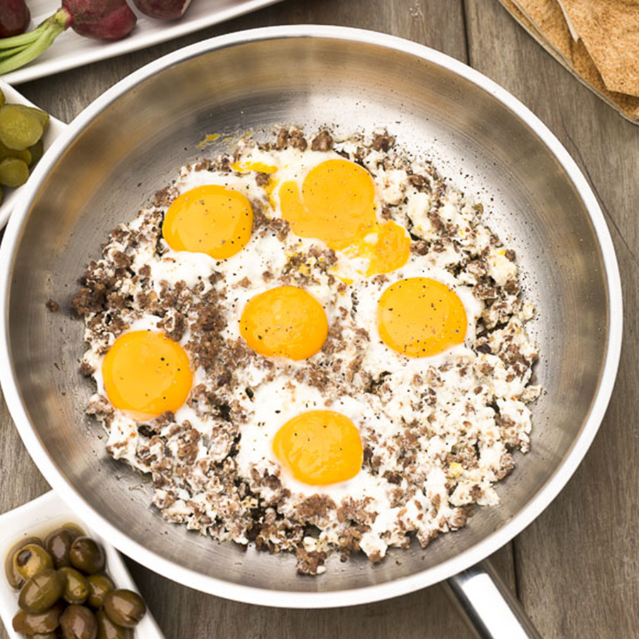 Eggs And Meat Hadias Lebanese Cuisine