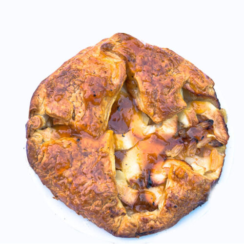 Apple Galette with Apricot Jam - hadias lebanese cuisine