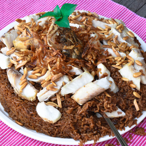 Shadiah Fish Sayadieh, Lebanese-Style Fish and Rice - hadias lebanese cuisine