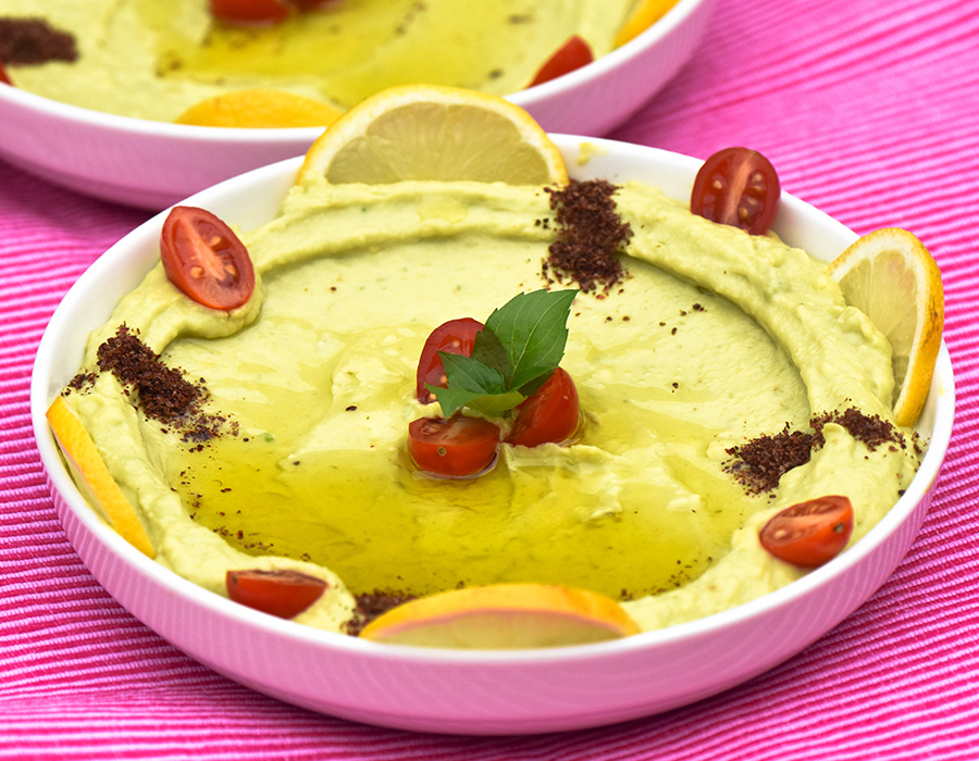 Avocado Moutabal with Tahini and Roasted Garlic