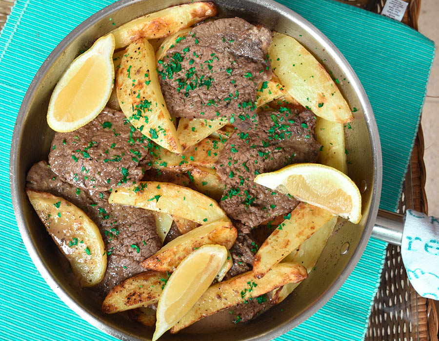 Biftek, Lebanese-Style Steak with Garlic and Lemon