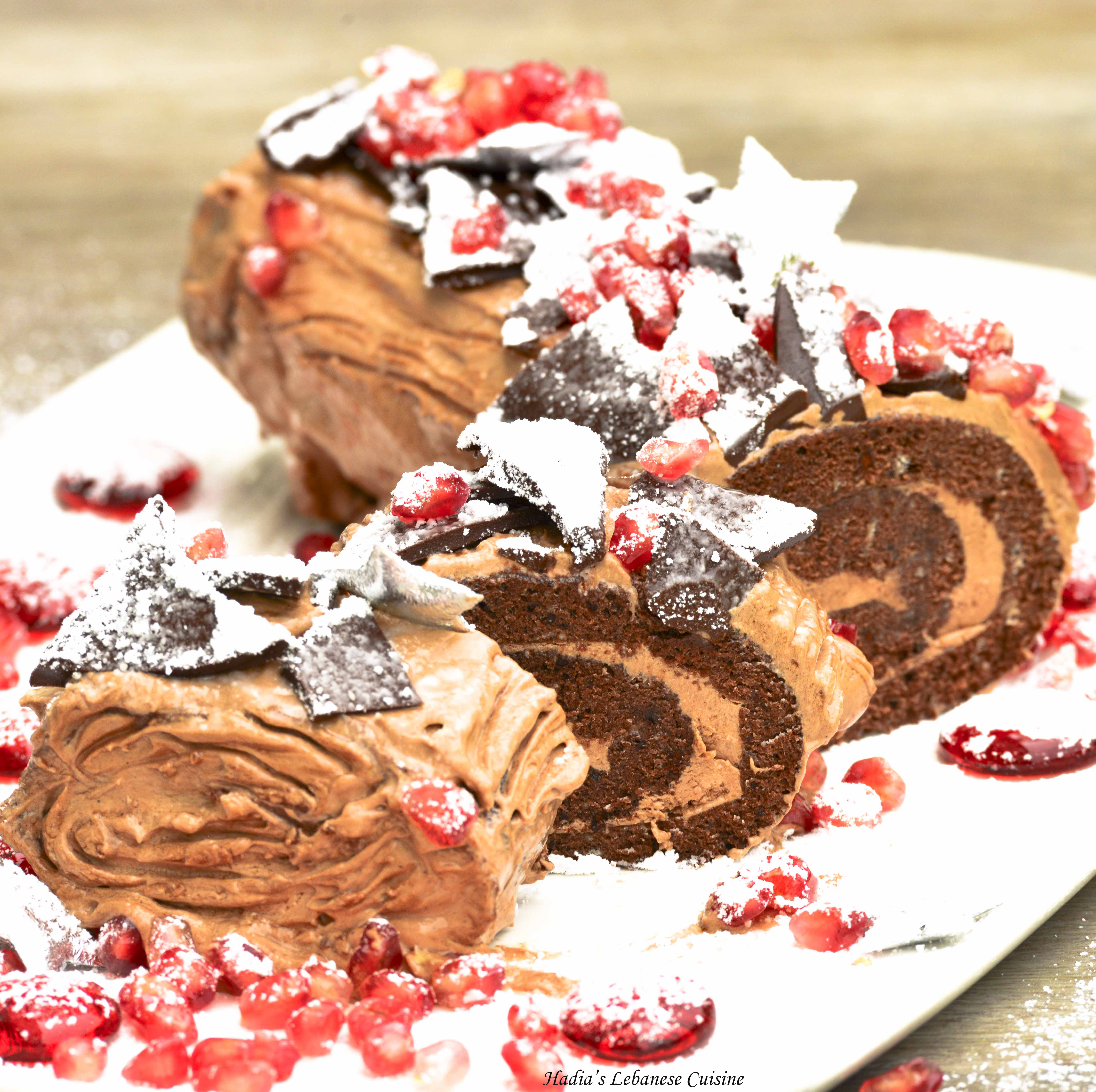 Add some 'Ho Ho' to the holiday with a mini Buche de Noel