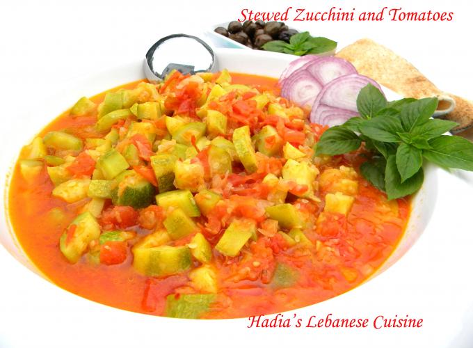 Stewed Zucchini and Tomatoes(Koussa Wbanadoura)