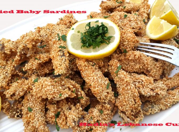 Fried Baby Sardine with Sesame Crust