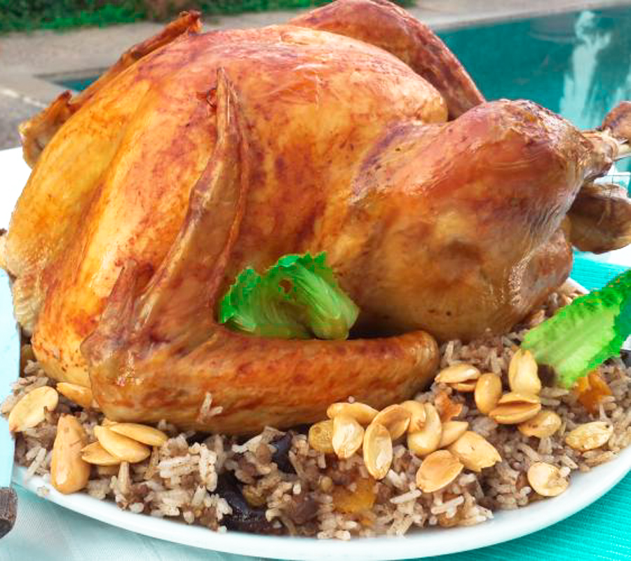 Roasted Turkey with a Lebanese Twist.  Happy thanksgiving to all my readers in North America