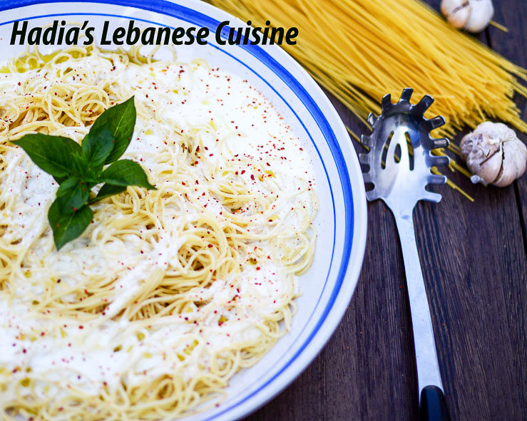 Lebanese Style Spaghetti with Yogurt