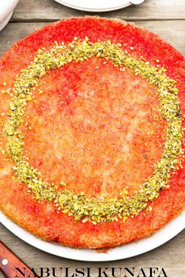 Nabulsi Knafeh/Kunafa,/ Knafeh Nabulsieh | Hadias Lebanese Cuisine