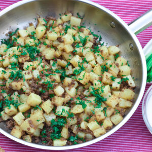 Mfaraket Batata/ One-Pan Potato and Meat Hash